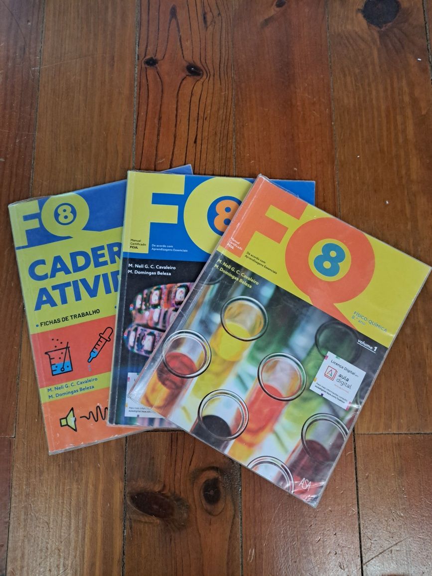 Manuais e C.a de F.Q do 8 ano