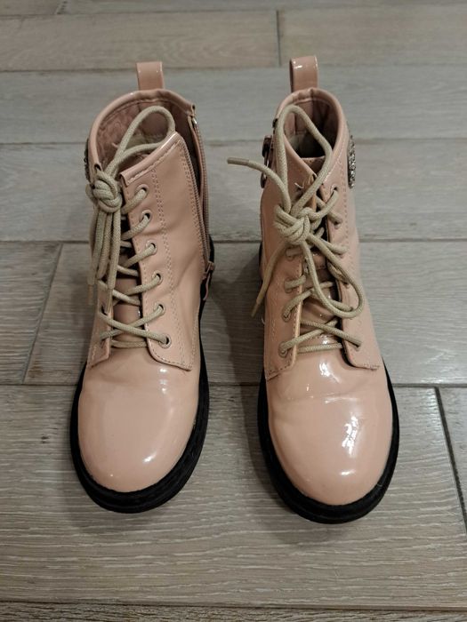 Kozaczki ocieplane polarem na suwak  rozmiar 32