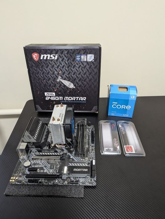 Комплект Intel i3 10105F | MSI B460m MORTAR | DDR4 16Gb | Башня кулер