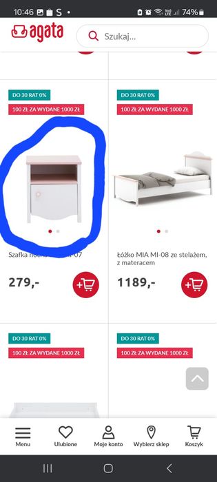 Zestaw mebli do pokoju dziecięcego Agata Meble Mia Mi