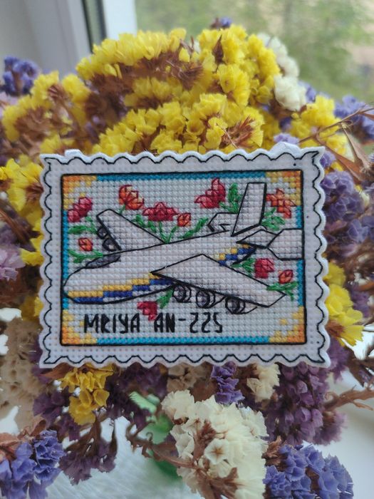 Магнит Марка. Ручная работа. Символика Украина. Вышивка. Handmade.