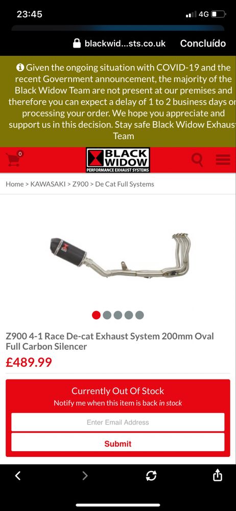 Kawasaki z900 de 2020