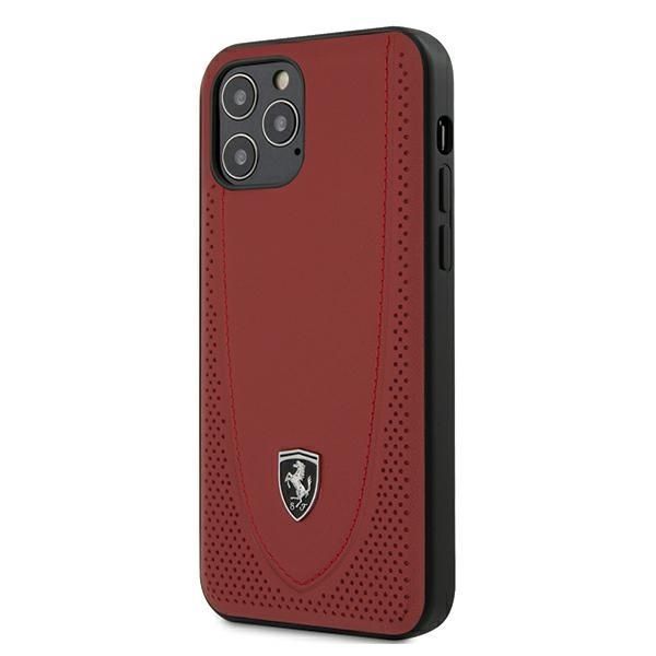 Futerał Ferrari iPhone 12/12 Pro 6,1" Czerwony Off Track Perforated