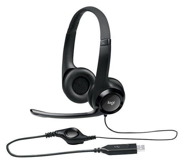 Навушники з мікрофоном Logitech H390 USB Black