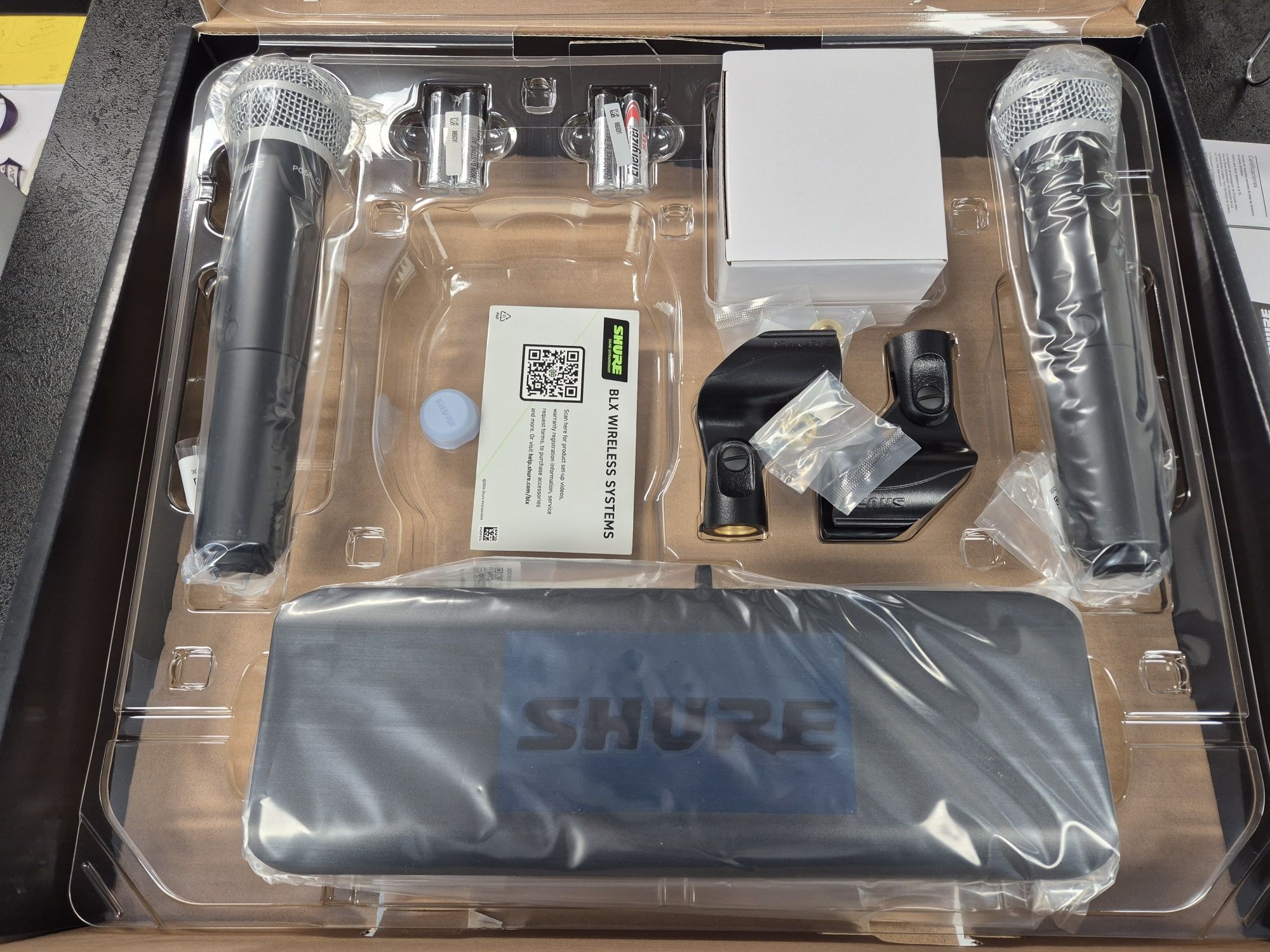 Zestaw mikrofonów SHURE BLX288E/PG58-H8E COMBO, Komis Jasło Czackiego