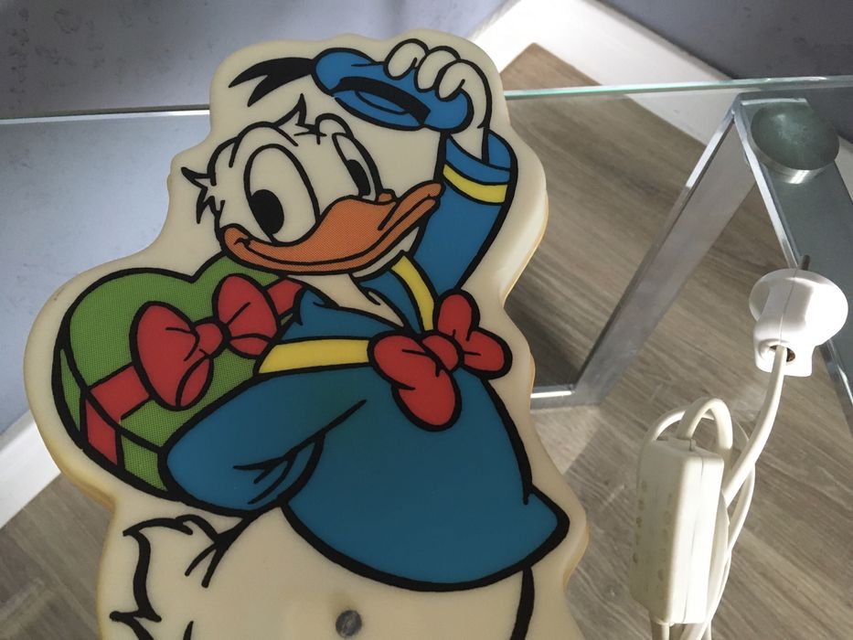 Disney Kaczor Donald lampa kinkiet lata 70