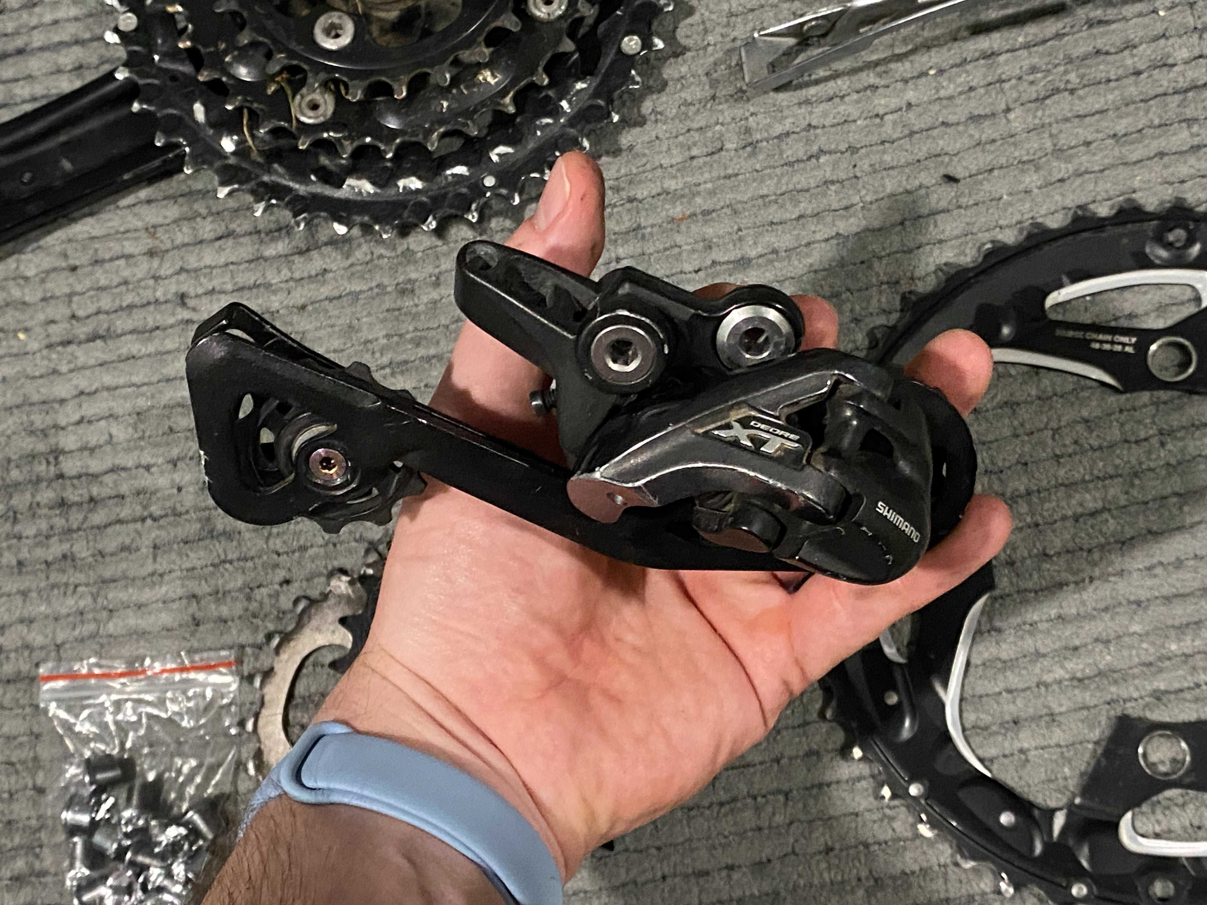 Groupset Deore/ XT 3x10 Shimano FC-T551, XT RD-T8000 i extra dodatki