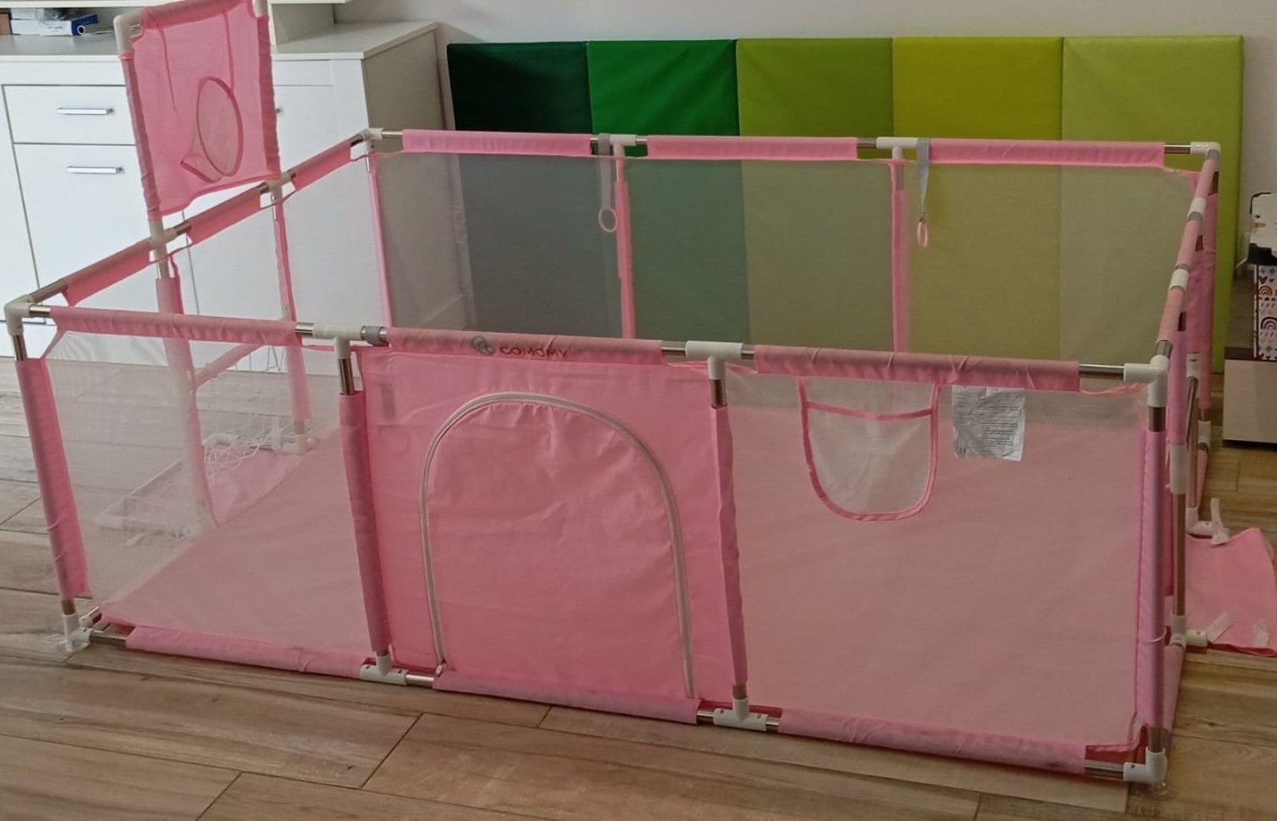 Mega Parque de bebé rosa
Cerca para playground infanti