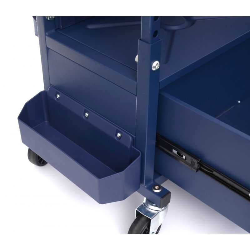 TABORET stołek WARSZTATOWY na kółkach 1x szuflada 3x półki KD10761
