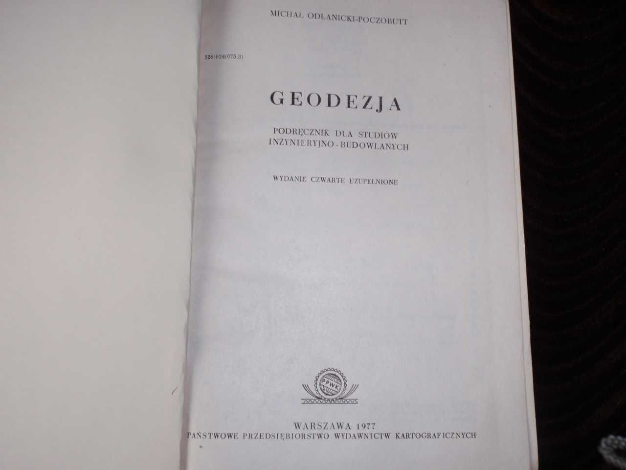 Geodezja  Michał Odlanicki-Poczobutt