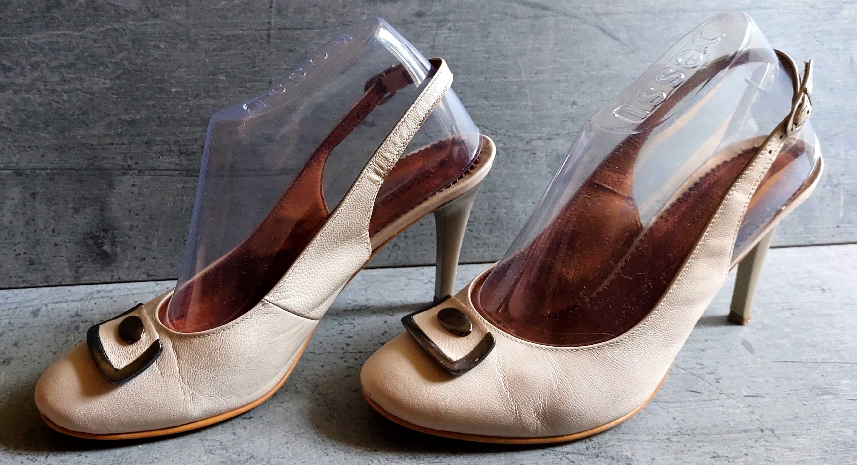 PROMO-> Czółenka Intershoe Collection 38_skóra naturalna_beż_do biura