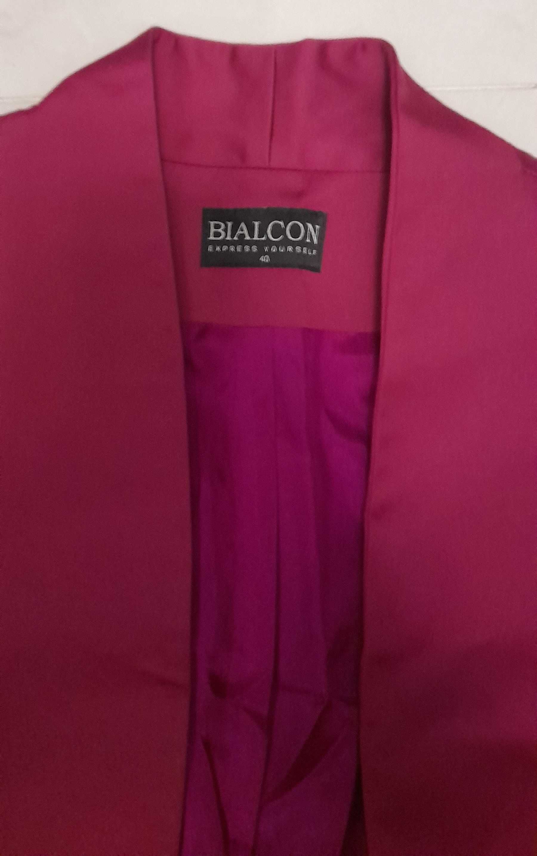 Bolerko żakiet Bialcon rozmiar 40 bordo jeżyna