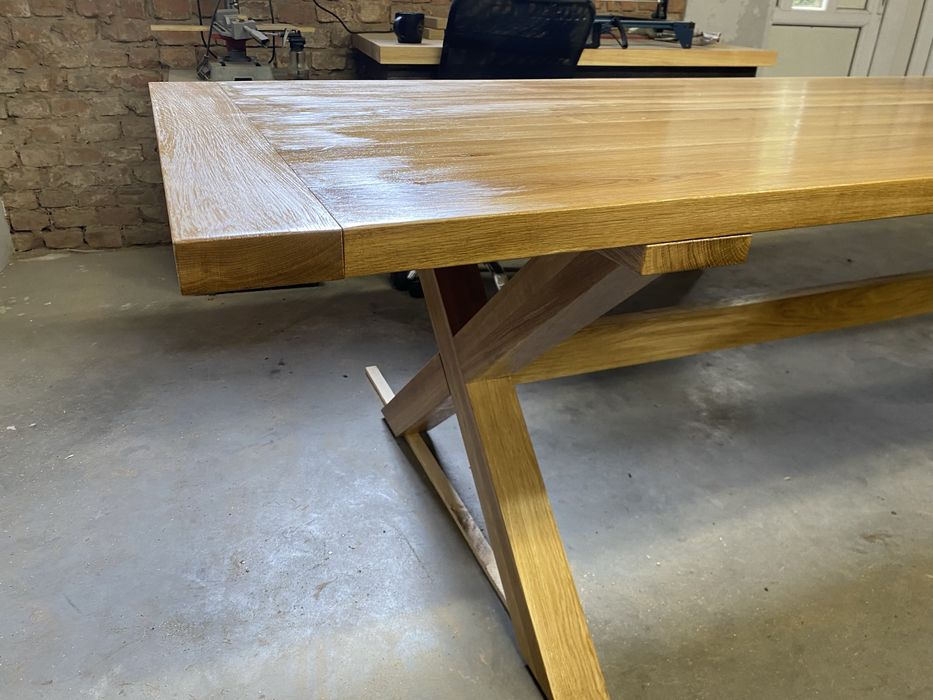 Stół dębowy ogrodowy duży 3m