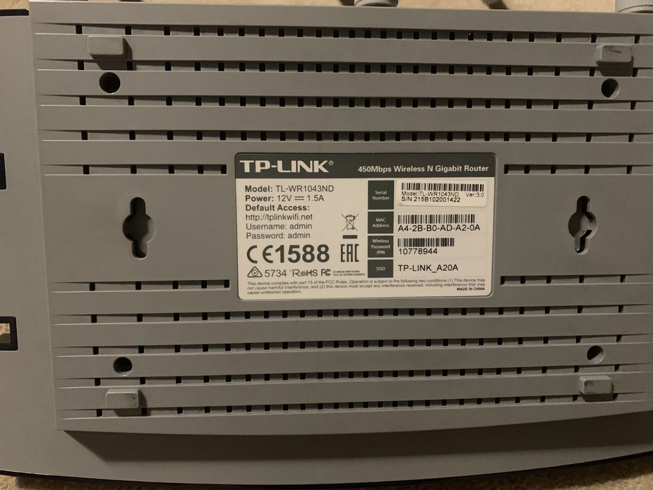 Router TP-Link 450Mbps Wireless N Gigabit