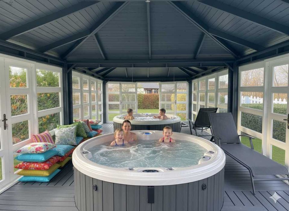 sauna jacuzzi DOMEK SZKLANY 4x4 ALTANA SZKLANA 4x4 altana 5x5 MDN10B