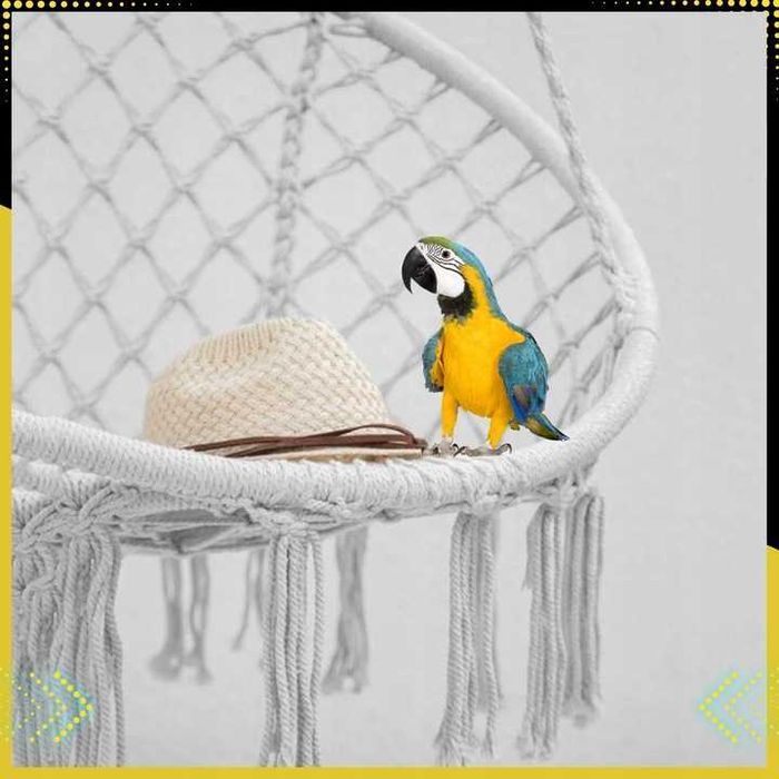 HUŚTAWKA BOCIANIE GNIAZDO Ogrodowa Fotel Wiszący Krzesło BOHO 80 cm