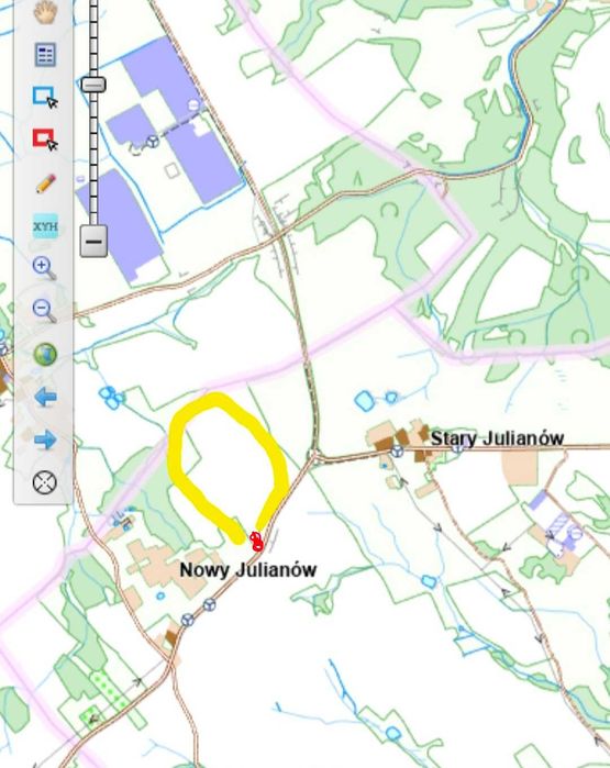 działki przemysłowo-usługowe NOWY JULIANÓW mini strefa