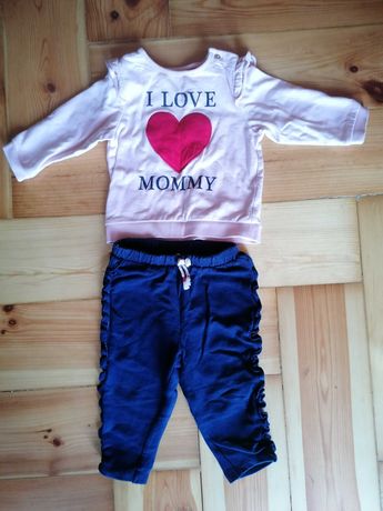Bluza + spodnie C&A "I love mommy"