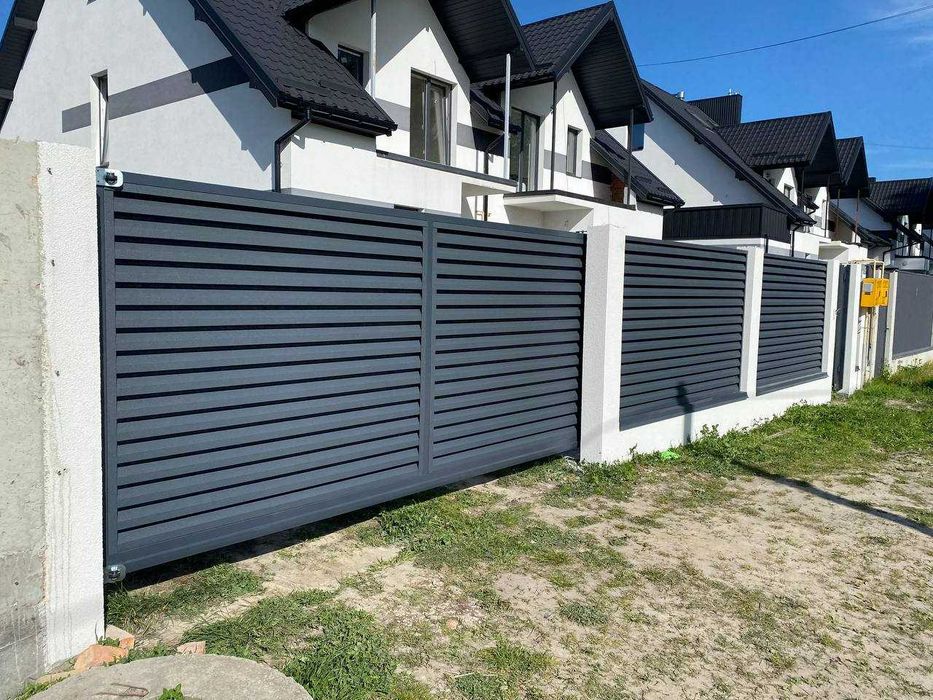 Сучасні металеві відкатні ворота— ВИГОТОВЛЕННЯ та МОНТАЖ!