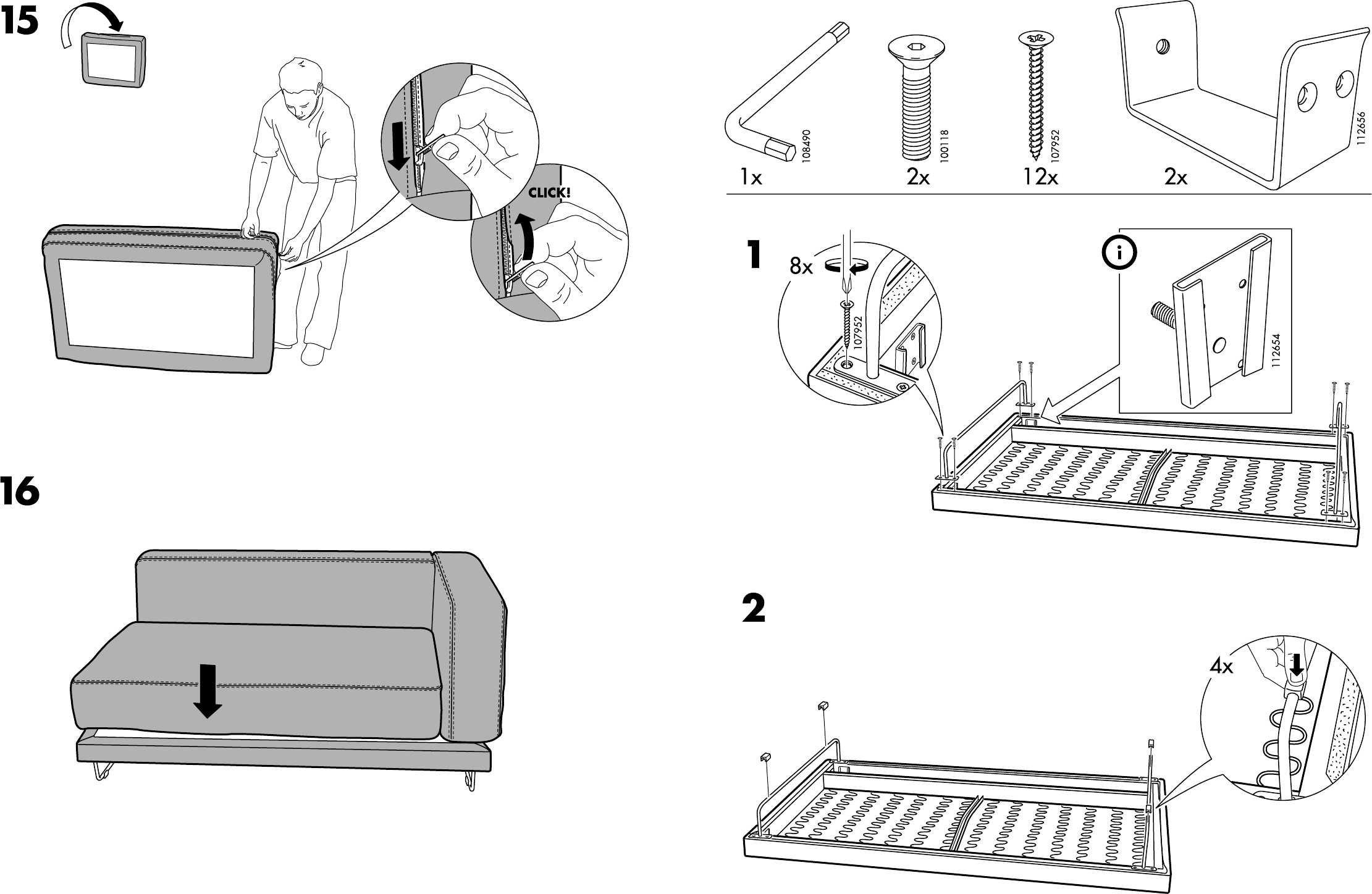 IKEA Tylosand  zestaw Sofa 2-osobowa+ szezląg- dostawa gratis