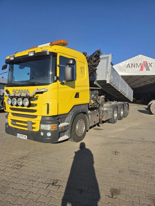 Scania R480 8x4  Scania R480 automat HDS/Hakowiec/Wywrotka/Piła do drzewa/Kosz 2-os