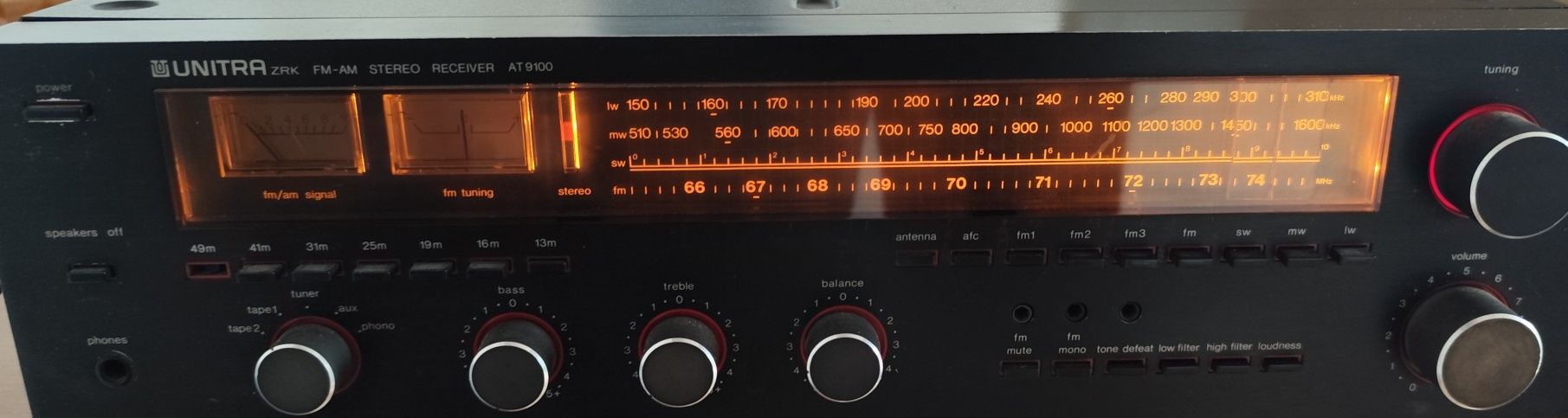 Amplituner UNITRA ZRK AT9100 – klasyka PRL