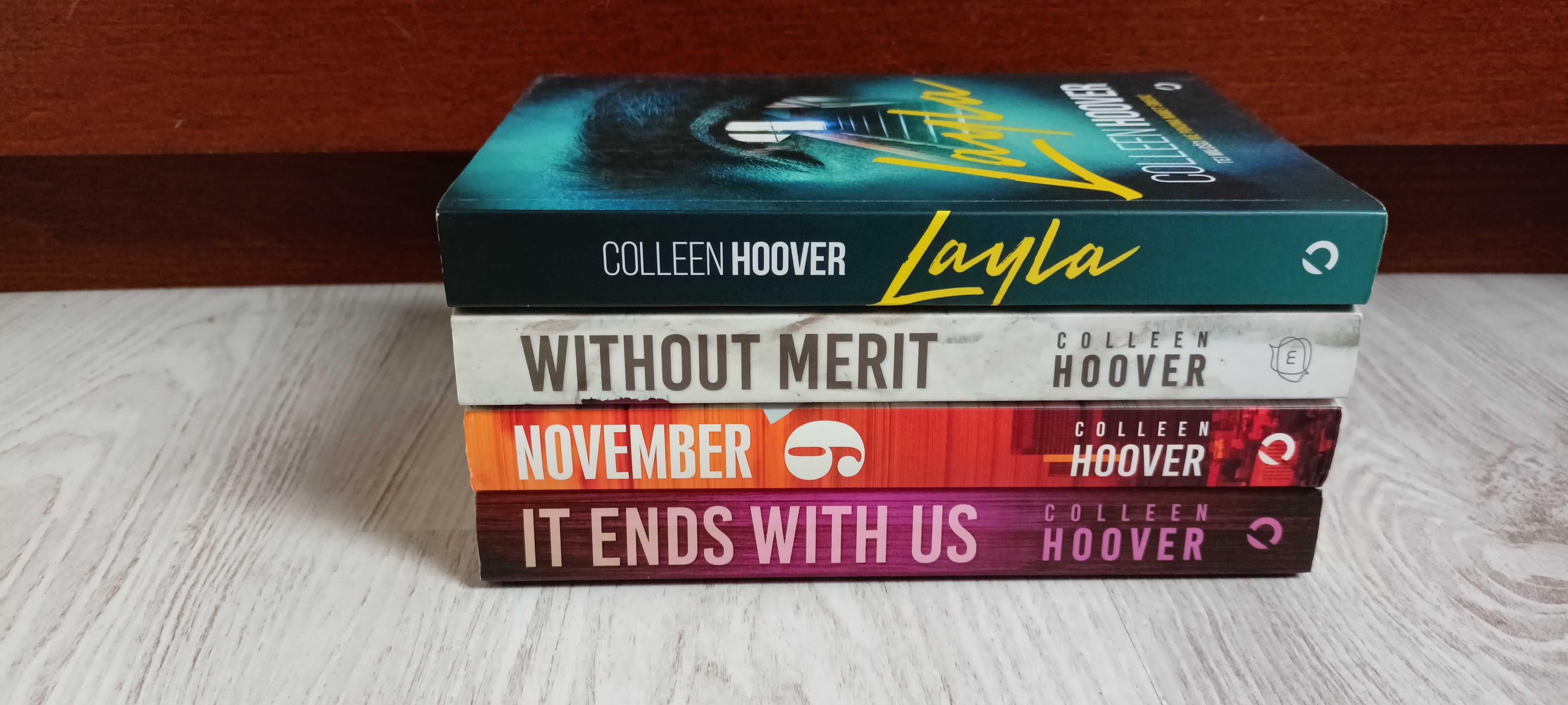 4x Colleen Hoover It ends with us + November 9 + Without Merit + Layla