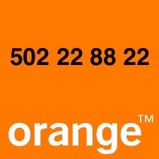 Złoty numer Orange na kartę.