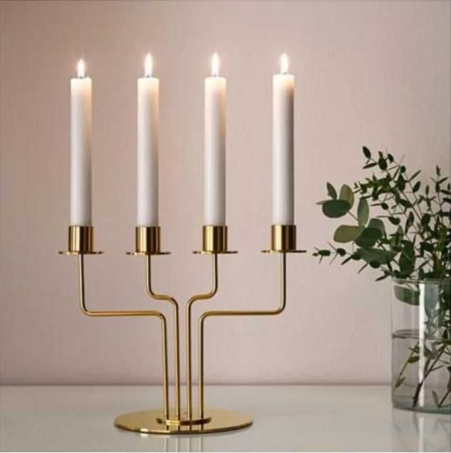 Castiçal dourado, porta velas Ikea