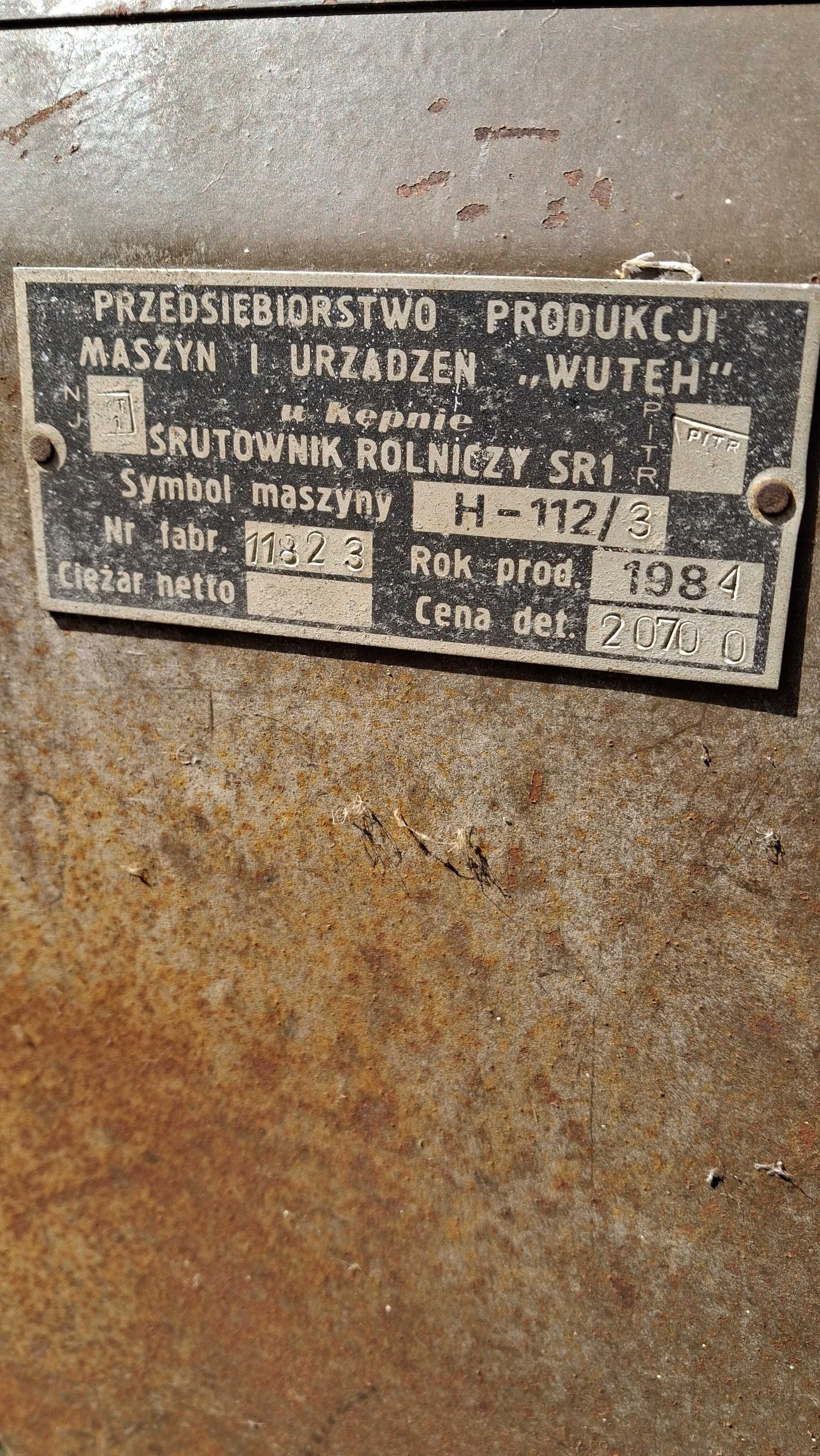 Polski, oryginalny śrutownik firmy WUTECH do zboża, kukurydzy