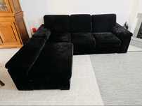 Sofá tecido (cor: preto)