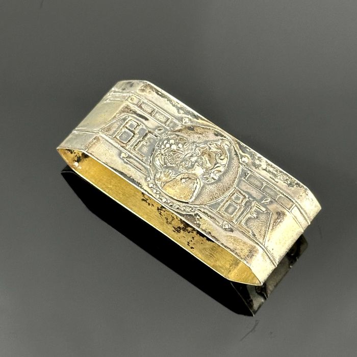 Srebro - Srebrny serwetnik Art Deco oryginał z ok. 1910 rok
