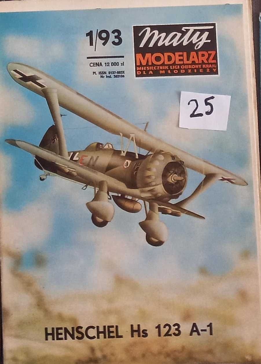 Mały Modelarz 1/1993 Samolot szturmowy Henschel Hs 123 A-1