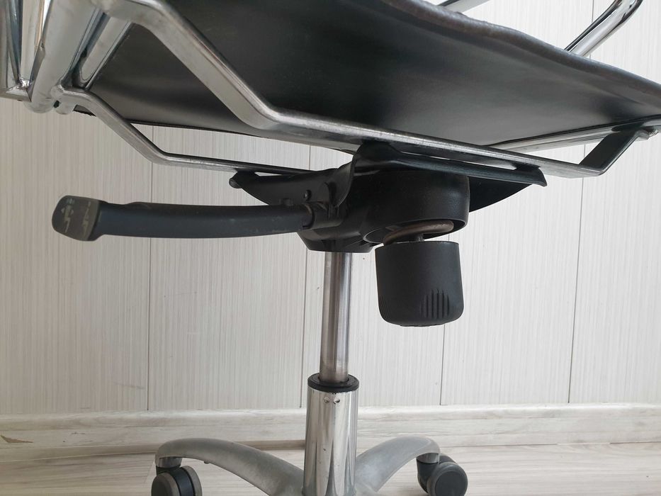 krzesło na kółkach chrom fotel biurkowy