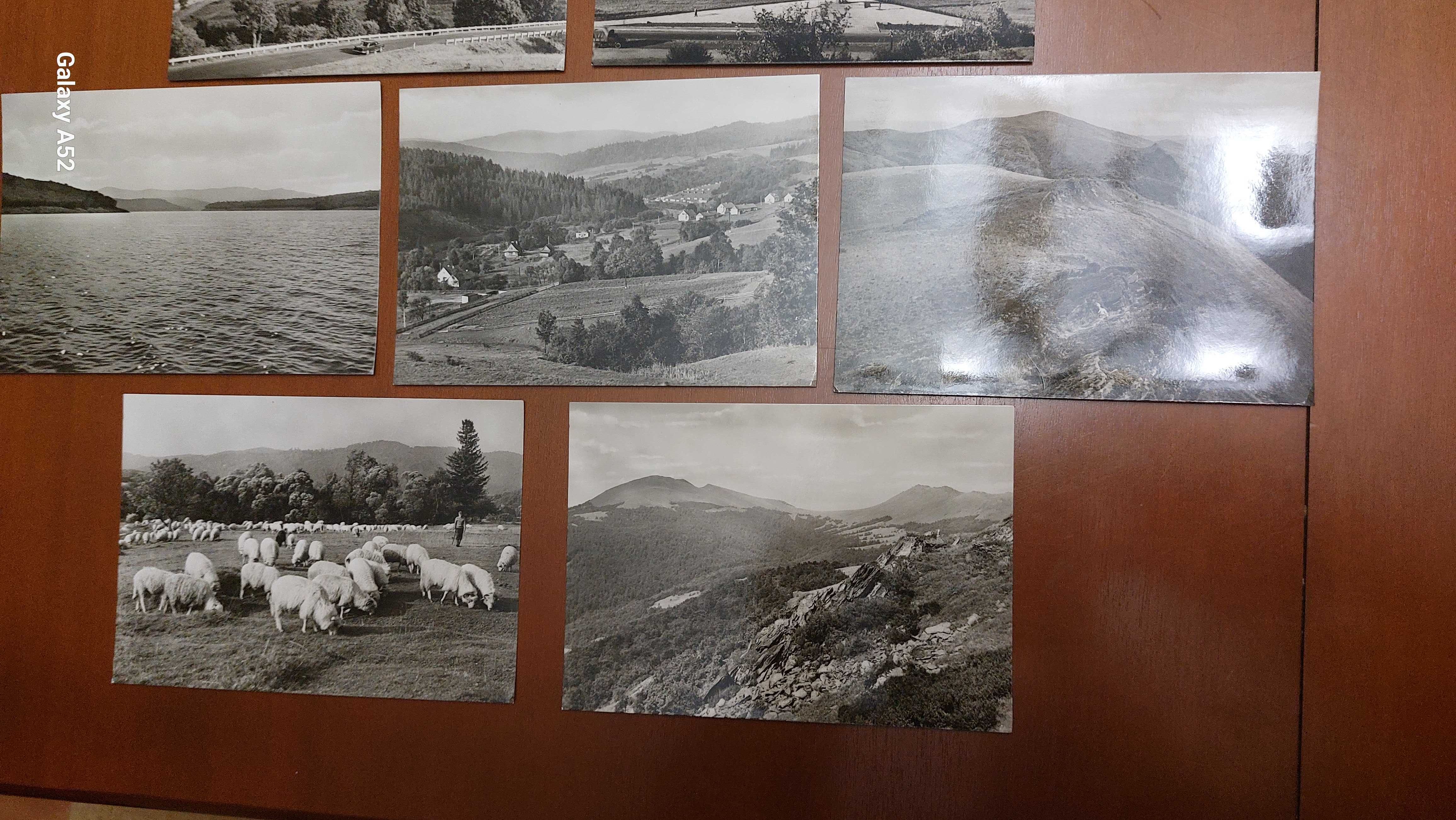 Bieszczady pocztówki widokówki zestaw 7 sztuk PRL