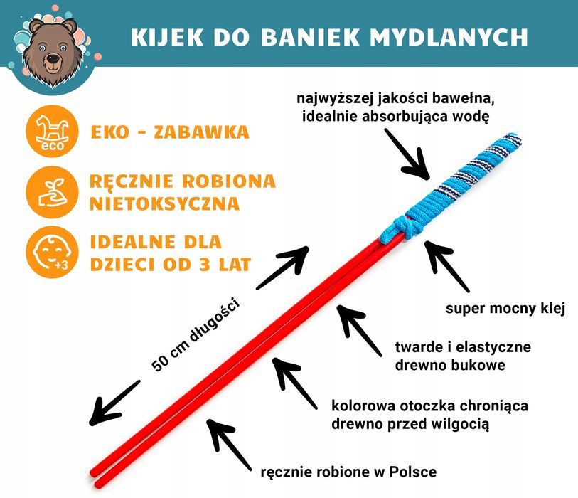 Kijek Kij Obręcz Do Baniek Mydlanych Chmura Baniek Multi Bańki -