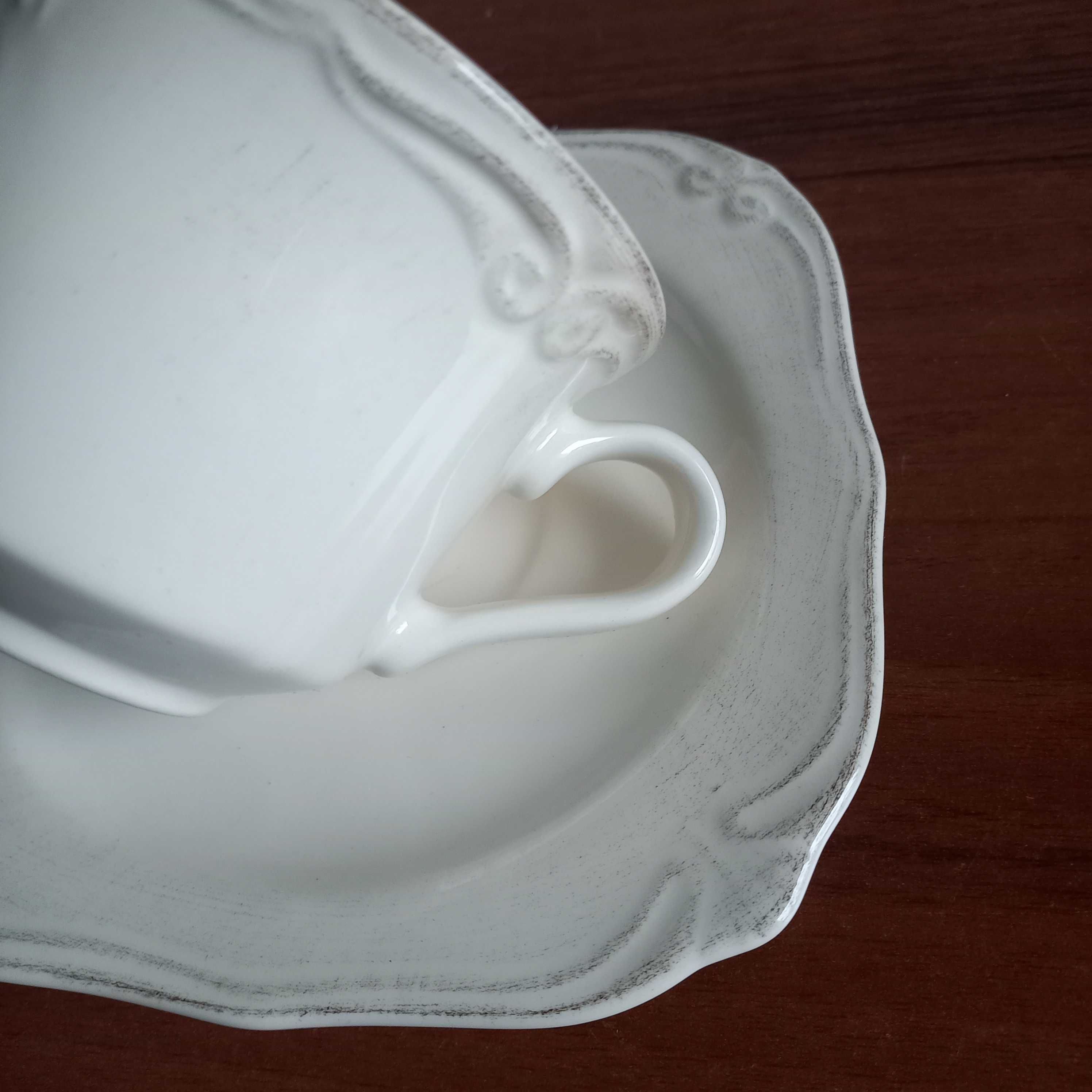 Filiżanka porcelana manufaktura Chodzież ecru