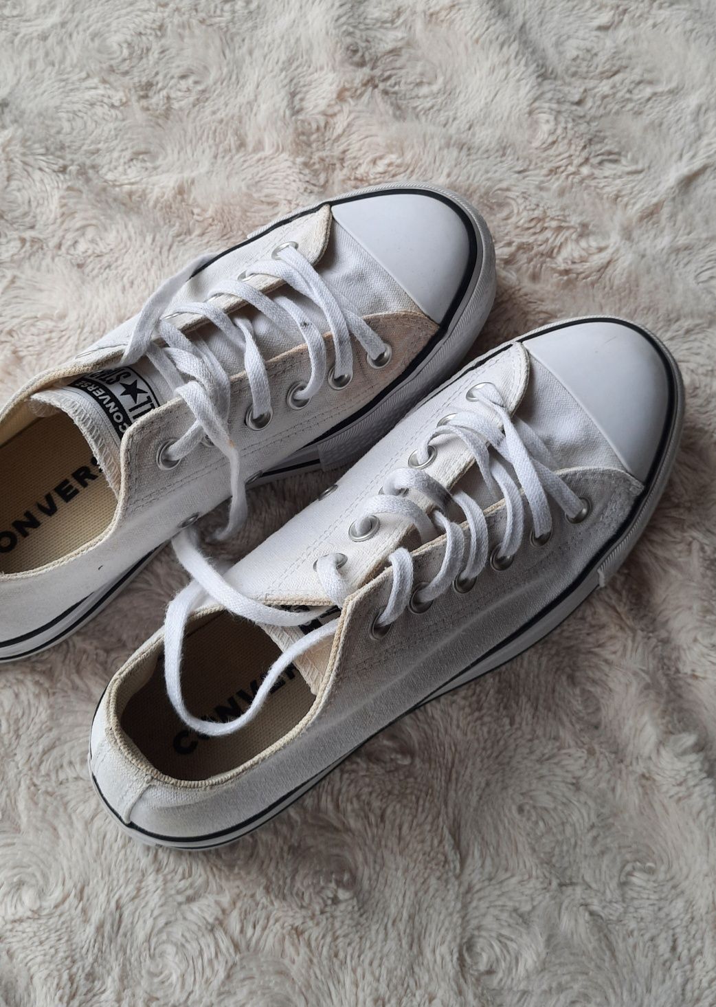 Białe Converse na platformie rozmiar 37,5/25 cm