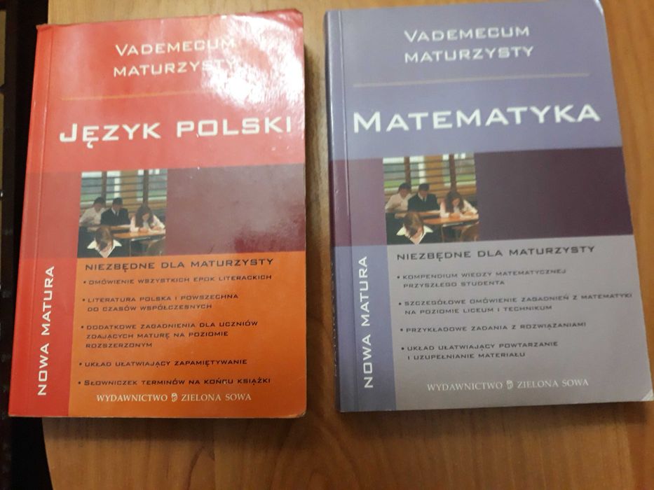 Sprzedam vademecum maturzysty Jezyk Polski i Matematyk