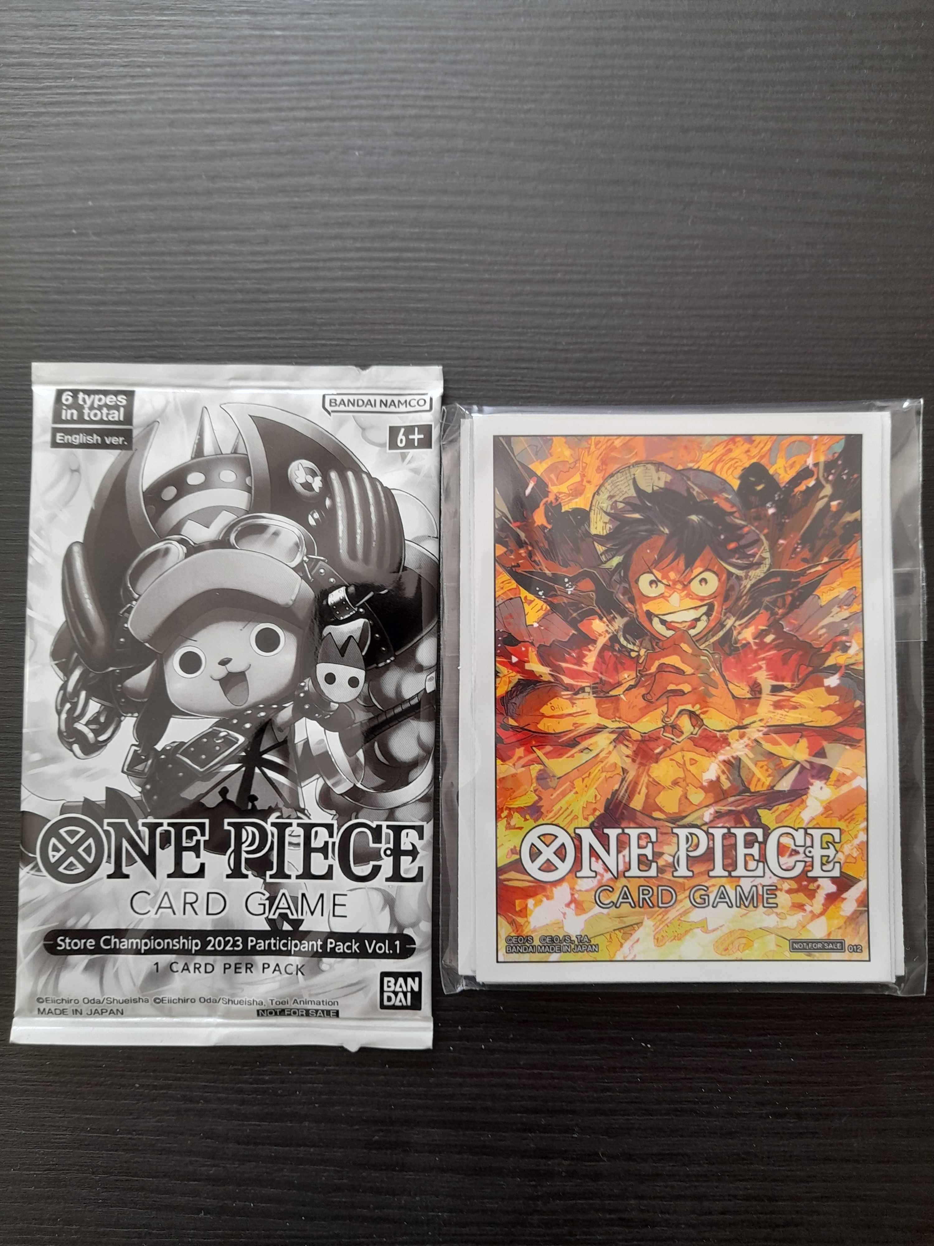 one piece card game store championship pack + Sleeves