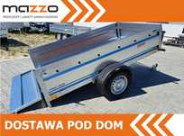 Neptun DOSTAWA Przyczepka 236x129x45cm DMC750kg SPAWANA RAMA, Resor 4-piórowy z amortyzatorem, WYSOKA BURTA  DOSTAWA Przyczepka 236x129x45cm DMC750kg SPAWANA RAMA, Resor 4-piórowy