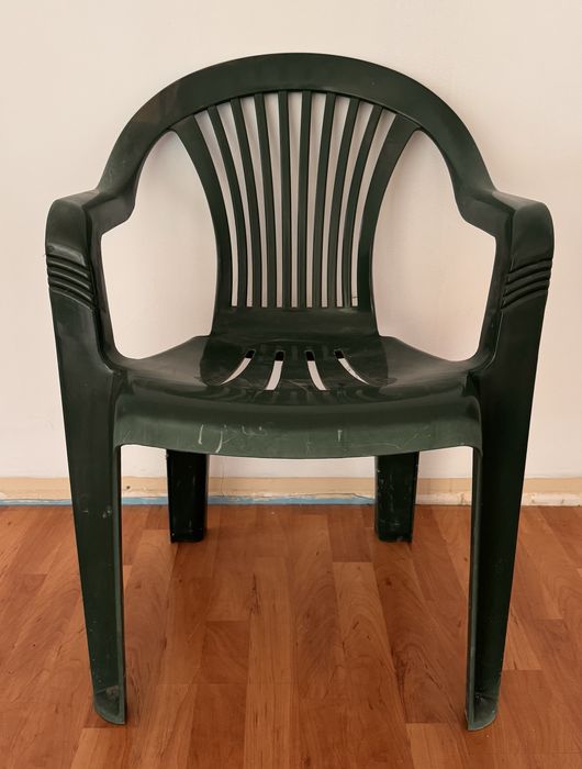 Krzesła ogrodowe zielone 5 sztuk