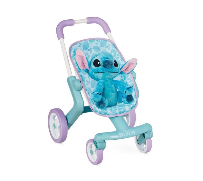 Коляска для ляльки Стіч. Прогулянка SMOBY 7600251225  поворотними