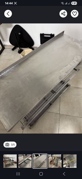 Стіл виробничий разделочный сушка нержавійка виробнича