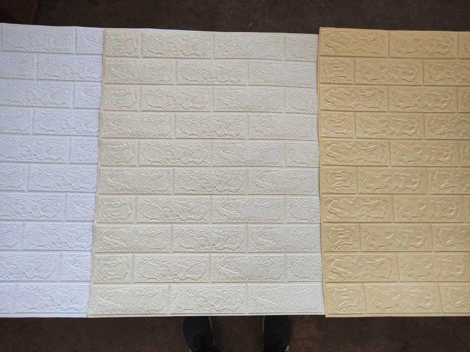РЕАЛЬНІ ВІДГУКИ Самоклеящиеся 3Д панели самоклеючі 3D панелі Беж Цегла