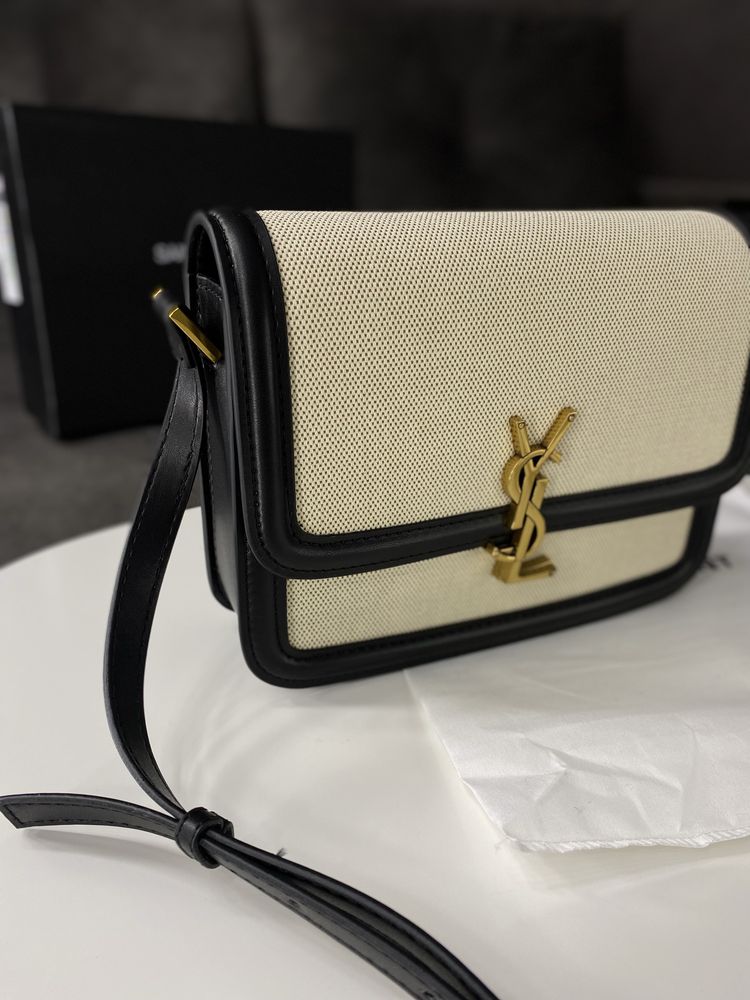 Сумка в стилі YSL Yves Saint Laurent Solferino Black/White