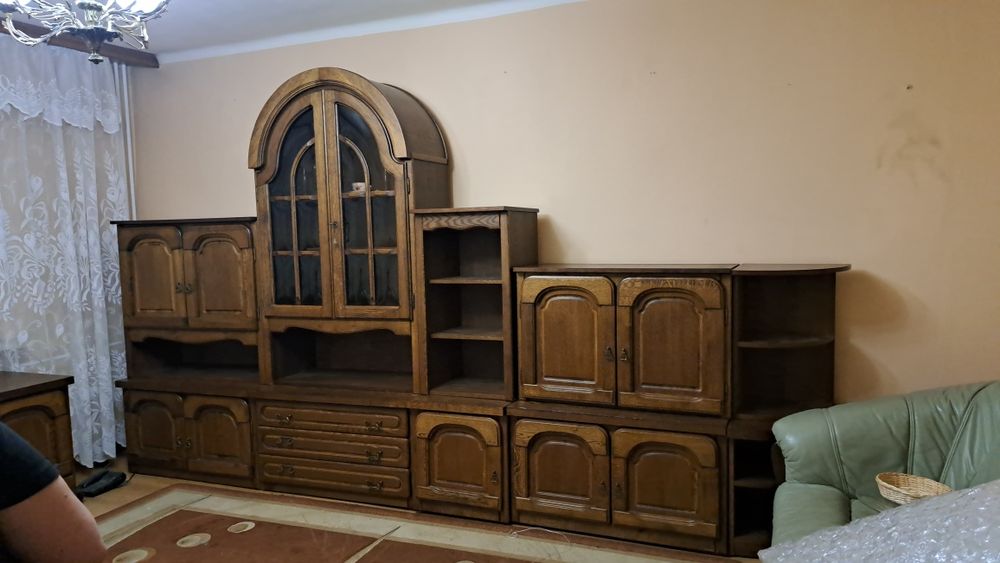 Meblościanka dębowa Komplet mebli dąb