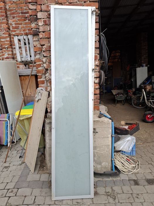 Drzwi do szafy szklane, aluminium