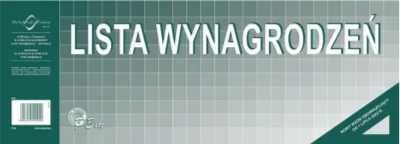 Lista wynagrodzeń 1/2 A3 - praca zbiorowa