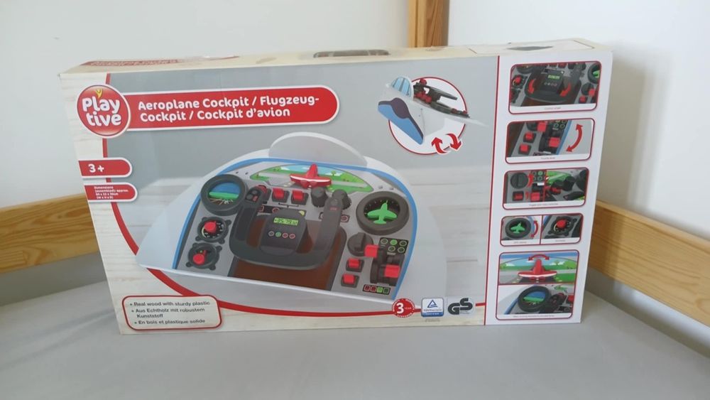 Drewniany kokpit pilota zabawka samolot